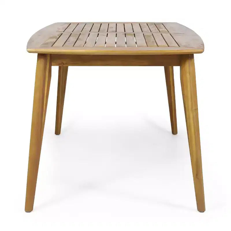 Ensemble de salle à manger d'extérieur 7 pièces Christopher Knight Home Lucinda en bois d'acacia rustique avec chaises en osier tressé