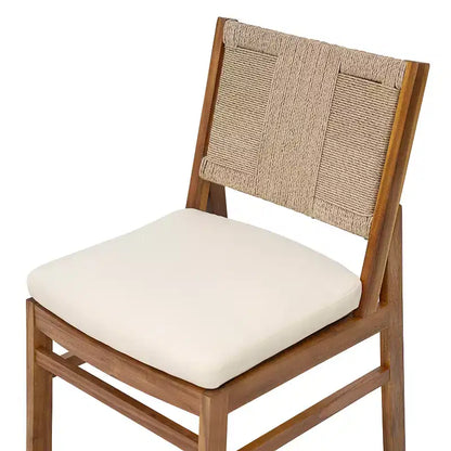 Christopher Knight Home Mabel Salon de jardin rustique 6 pièces en bois d'acacia et rotin avec table à lattes et coussins