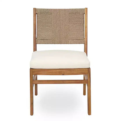 Ensemble de salle à manger 7 pièces extensible d'extérieur Christopher Knight Home Allison en bois d'acacia et osier tressé avec coussins