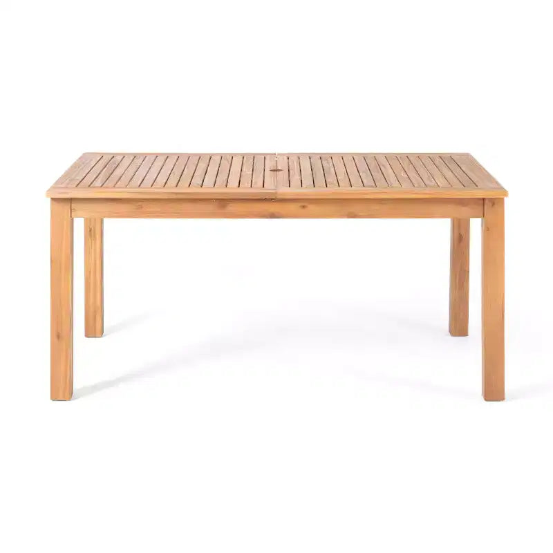 Ensemble de salle à manger 7 pièces extensible d'extérieur Christopher Knight Home Allison en bois d'acacia et osier tressé avec coussins
