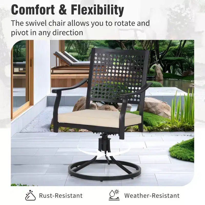 Captiva Designs – Table de salle à manger extensible rectangulaire 7 pièces avec plateau à lattes en acier et chaises élégantes en métal avec dossier