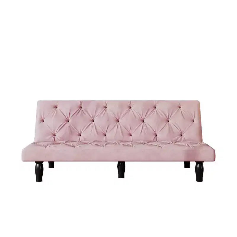 Divano Letto Convertibile in Velluto da 66", Poltrona a Due Posti Regolabile a 3 Posizioni, Capacità 227 kg, Struttura in Legno