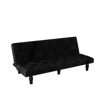 Divano Letto Convertibile in Velluto da 66", Poltrona a Due Posti Regolabile a 3 Posizioni, Capacità 227 kg, Struttura in Legno