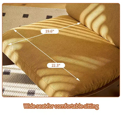 Comoda poltrona a dondolo Glider, imbottita, con struttura in legno massello, diverse impostazioni, poltrona da lettura.