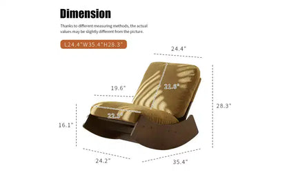 Comoda poltrona a dondolo Glider, imbottita, con struttura in legno massello, diverse impostazioni, poltrona da lettura.