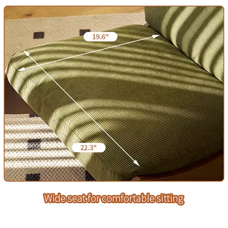 Comoda poltrona a dondolo Glider, imbottita, con struttura in legno massello, diverse impostazioni, poltrona da lettura.