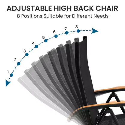 Crestlive Products Set da Pranzo per Patio Espandibile con Sedie da Pranzo Pieghevoli Regolabili, Struttura in Alluminio, Textilene Traspirante e Foro per Ombrellone