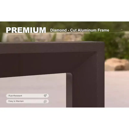 Ensemble de salle à manger d'extérieur PURPLE LEAF, ensemble de table et chaises de patio de luxe en aluminium avec coussin épais amovible