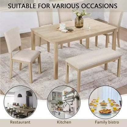 MAYEERTY Set da Pranzo Rotondo Moderno 5 Pezzi 47,3, 4 Sedie Imbottite, Nero Antico e Beige