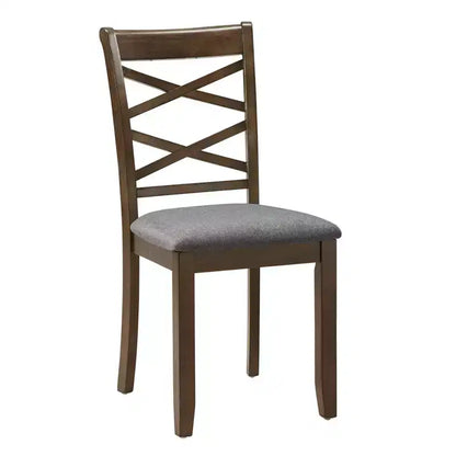 MAYEERTY Ensemble de salle à manger moderne élégant 5 pièces, table en bois avec 4 chaises pour 4 personnes, noyer