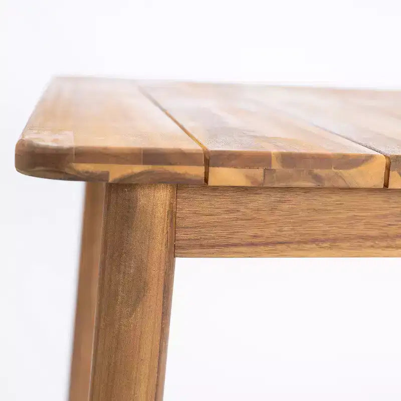 Christopher Knight Home Eleni Ensemble de salle à manger d'extérieur rustique 9 pièces en bois d'acacia avec plateau à lattes et coussins