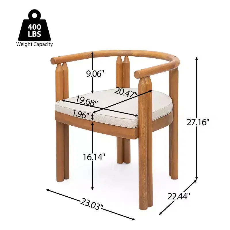 Christopher Knight Home Farah Ensemble de salle à manger d'extérieur rustique 9 pièces en bois d'acacia avec plateau à lattes et coussins