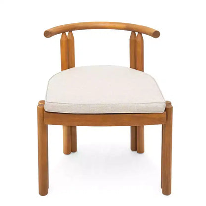 Christopher Knight Home Farah Ensemble de salle à manger d'extérieur rustique 9 pièces en bois d'acacia avec plateau à lattes et coussins