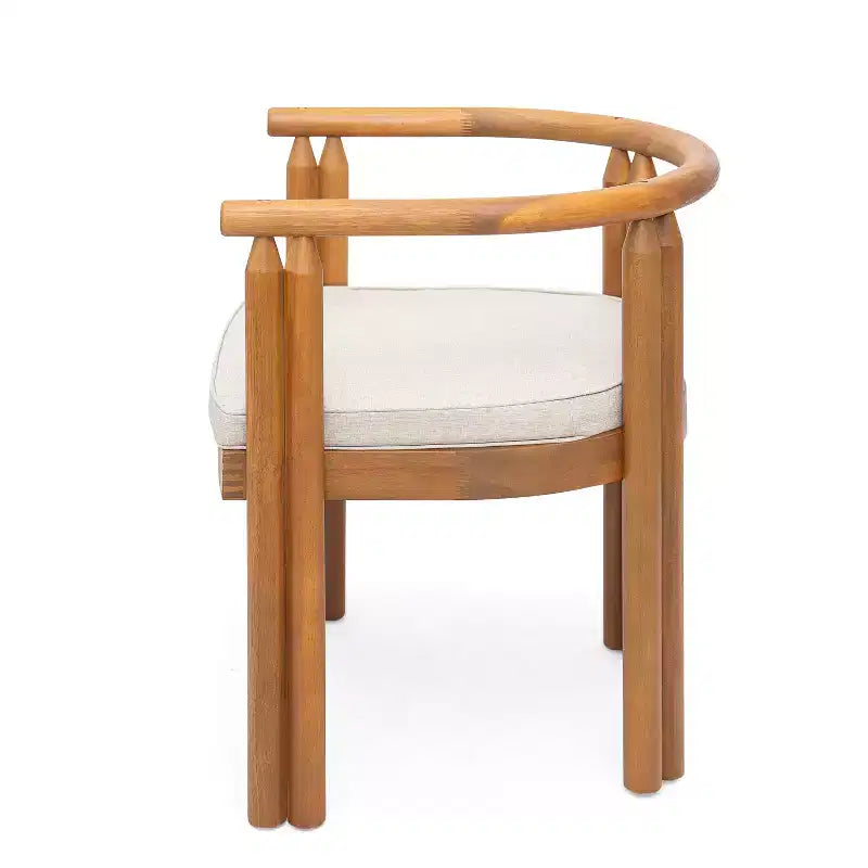 Christopher Knight Home Farah Ensemble de salle à manger d'extérieur rustique 9 pièces en bois d'acacia avec plateau à lattes et coussins