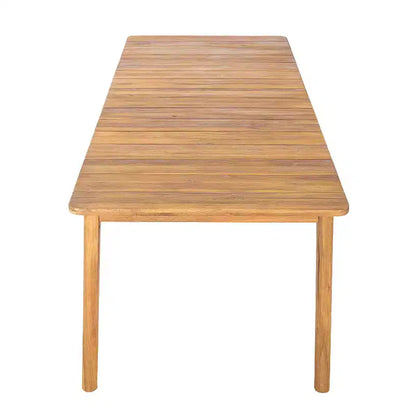 Christopher Knight Home Farah Ensemble de salle à manger d'extérieur rustique 9 pièces en bois d'acacia avec plateau à lattes et coussins