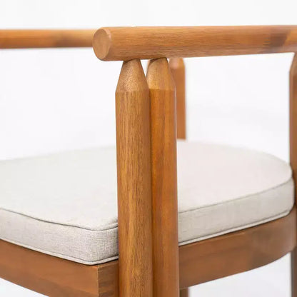 Christopher Knight Home Farah Ensemble de salle à manger d'extérieur rustique 9 pièces en bois d'acacia avec plateau à lattes et coussins