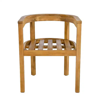Christopher Knight Home Bora Set da Pranzo da Giardino Moderno 3 Pezzi con Tavolino in Cemento Leggero e 2 Sedie con Braccioli in Corda di Acacia