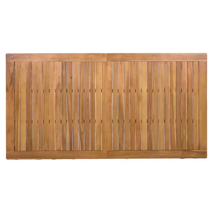Set da pranzo Nicolas Patio di GDFStudio, 5 pezzi, in legno e metallo, con 4 poltrone in rattan intrecciato a mano