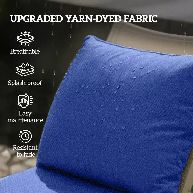 4 cuscini per sedia da patio con seduta e schienale, set di cuscini di ricambio resistenti allo sbiadimento