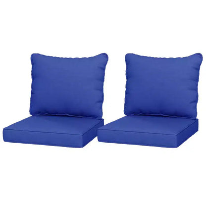 4 cuscini per sedia da patio con seduta e schienale, set di cuscini di ricambio resistenti allo sbiadimento