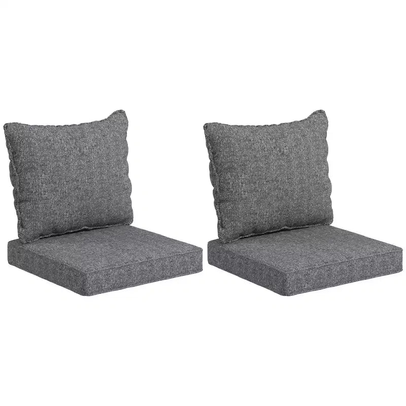4 cuscini per sedia da patio con seduta e schienale, set di cuscini di ricambio resistenti allo sbiadimento