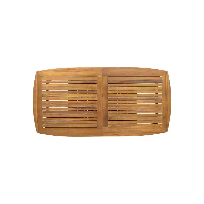 Ensemble de salle à manger d'extérieur 7 pièces en rotin synthétique français et bois d'acacia extensible Natacha Christopher Knight Home