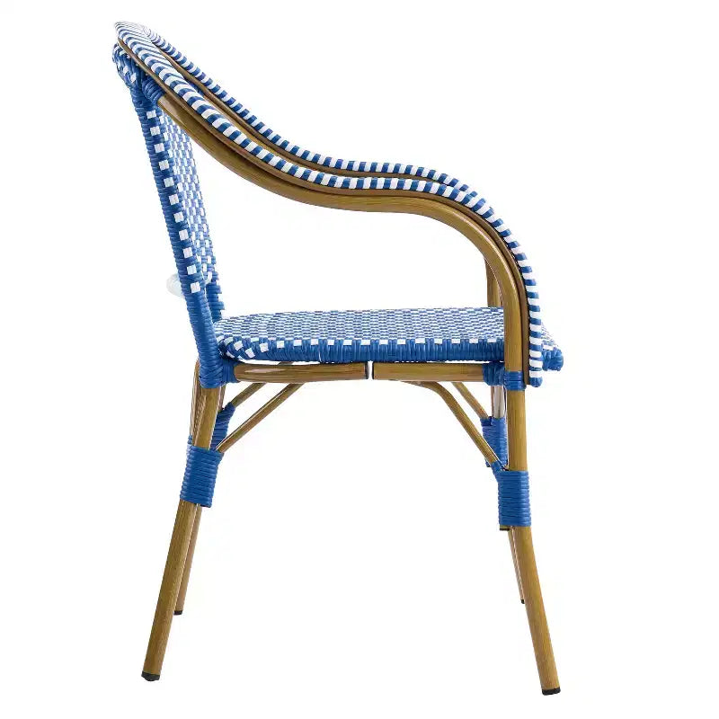 Ensemble de salle à manger d'extérieur 7 pièces en rotin synthétique français et bois d'acacia extensible Natacha Christopher Knight Home