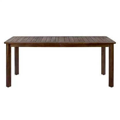 Ensemble de salle à manger Christopher Knight Home Nadi Farmhouse en bois d'acacia rembourré avec 6 chaises à dossier en osier et plateau de table à lattes