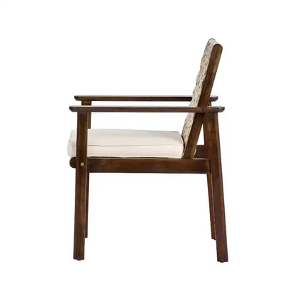 Ensemble de salle à manger Christopher Knight Home Nadi Farmhouse en bois d'acacia rembourré avec 6 chaises à dossier en osier et plateau de table à lattes