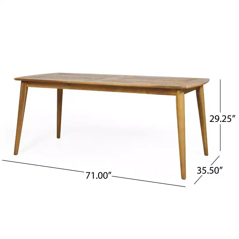 Christopher Knight Home Danette – Ensemble de salle à manger d'extérieur 7 pièces rustique en acacia tressé et osier