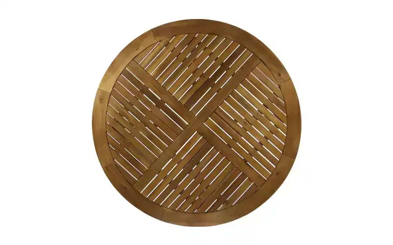 Ensemble de salle à manger de patio en bois d'acacia ModernLuxe, table de salle à manger d'extérieur et 4 fauteuils en corde tressée avec coussins crème, teck+noir
