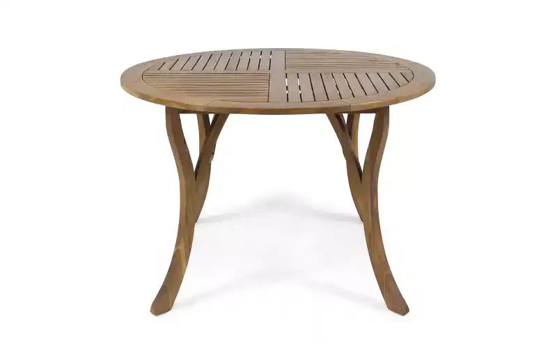 Ensemble de salle à manger de patio en bois d'acacia ModernLuxe, table de salle à manger d'extérieur et 4 fauteuils en corde tressée avec coussins crème, teck+noir