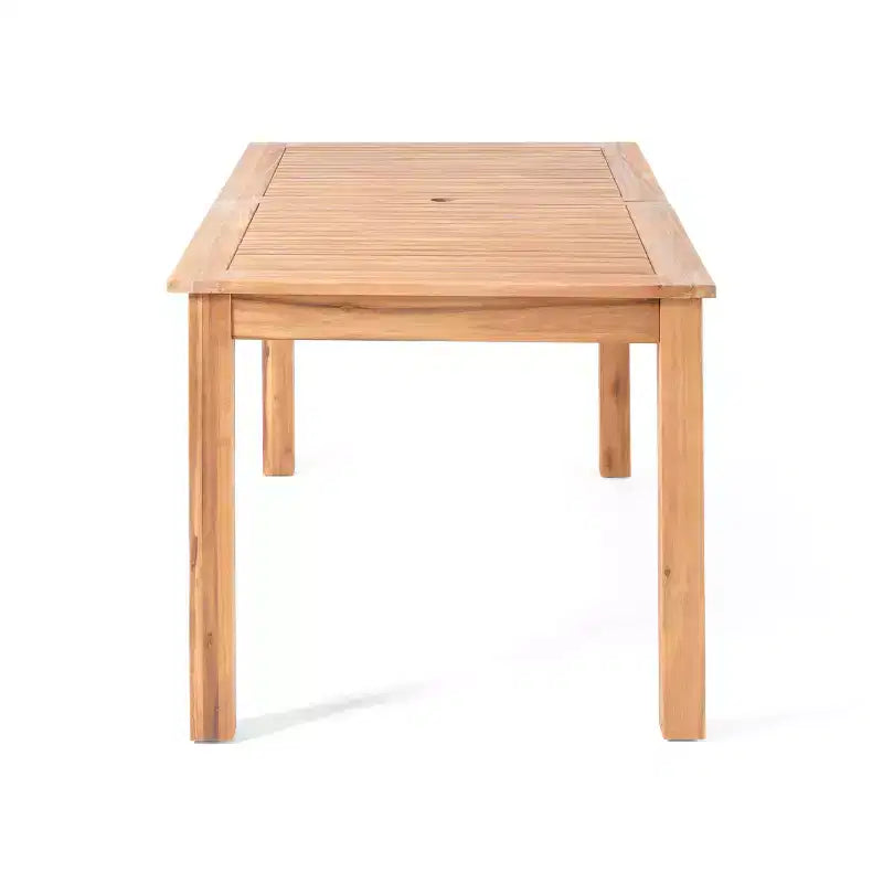 Christopher Knight Home Francine – Ensemble de salle à manger d'extérieur 7 pièces en osier rustique tressé et bois d'acacia avec table à lattes extensible