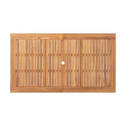 Christopher Knight Home Francine – Ensemble de salle à manger d'extérieur 7 pièces en osier rustique tressé et bois d'acacia avec table à lattes extensible