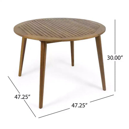 Ensemble de salle à manger pivotant 5 pièces Christopher Knight Home Oliver pour patio extérieur en bois d'acacia et corde avec coussins, 1 table et 4 chaises