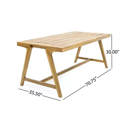 Christopher Knight Home Carter - Ensemble de salle à manger d'extérieur moderne 5 pièces en bois d'acacia avec table rectangulaire et 4 chaises pivotantes en corde