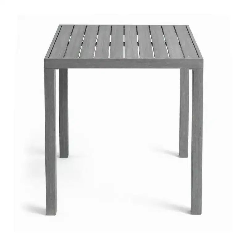 Ensemble de patio 5 pièces en aluminium Martha Stewart Bedford, 4 tabourets de bar avec coussins, table de patio carrée de 35,5 po
