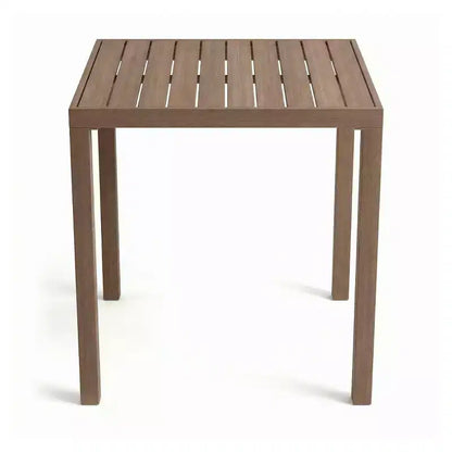 Ensemble de patio 5 pièces en aluminium Martha Stewart Bedford, 4 tabourets de bar avec coussins, table de patio carrée de 35,5 po