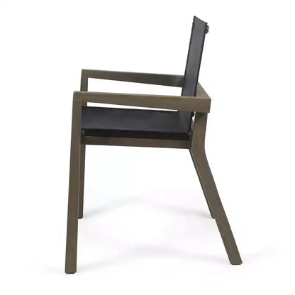 Ensemble de salle à manger d'extérieur 7 pièces en bois avec table extensible, 6 chaises à dossier en maille et cadre en bois, ensemble de meubles de patio modernes pour jardin arrière - Panipeachy