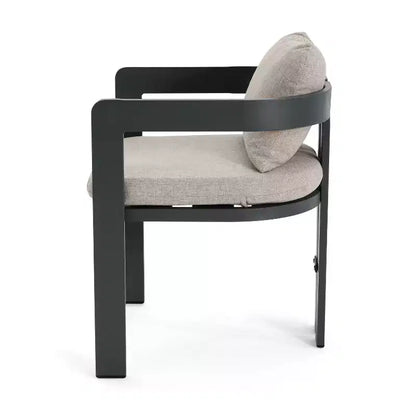 Christopher Knight Home Evren Ensemble de 5 Chaises de Repas de Patio Modernes en Aluminium avec Table de Repas à Lattes en Bois d'Acacia
