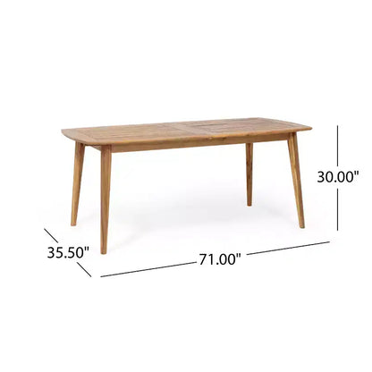 Christopher Knight Home Harrison Patio Set da Pranzo Moderno da 7 Pezzi in Legno di Acacia Espandibile con Tavolo e Sedie con Cuscini