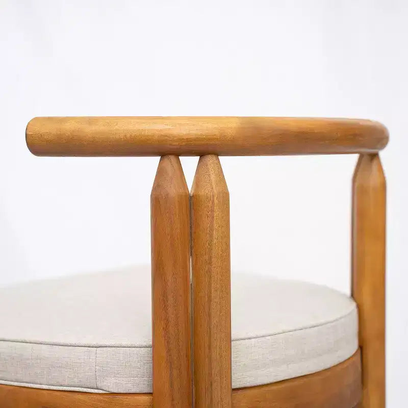 Christopher Knight Home Torin Set da pranzo da esterno 5 pezzi in legno di acacia rustico con cuscini e tavolo a doghe