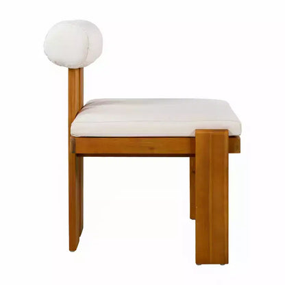 Christopher Knight Home Lucia Set da Pranzo da Esterno Moderno di 7 Pezzi in Acacia Imbottito con Schienale Curvo e Tavolo a Doghe