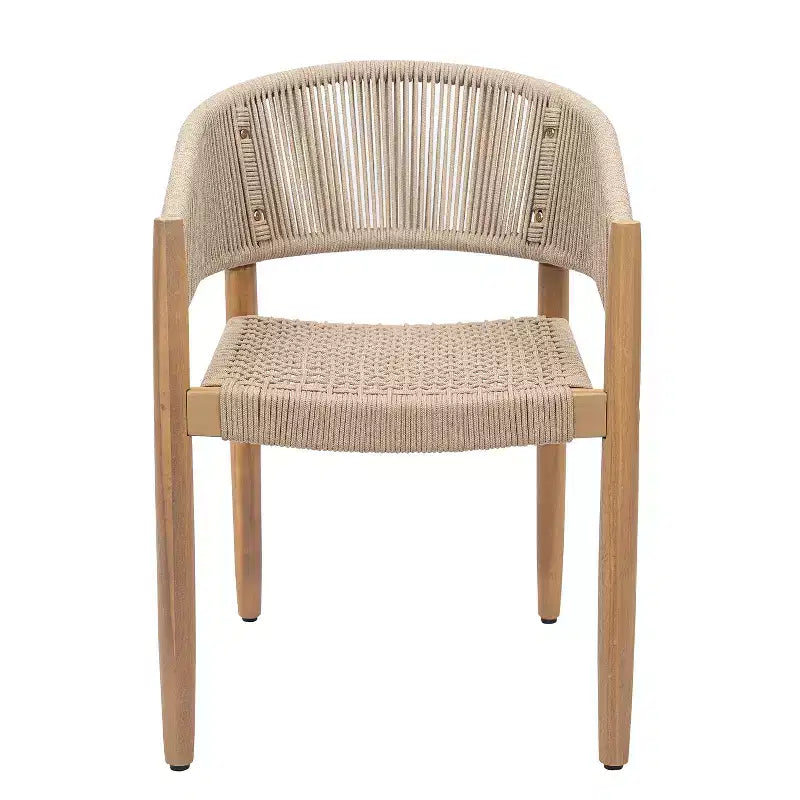 Christopher Knight Home Emeric Ensemble de 9 sièges de salle à manger d'extérieur bohème en bois d'acacia et corde avec table à lattes
