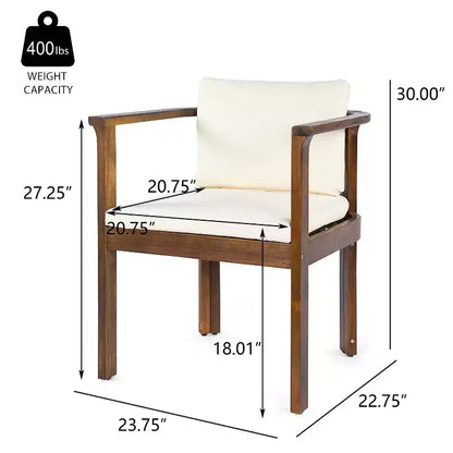 Christopher Knight Home Everett Ensemble de salle à manger d'extérieur rond 5 pièces en bois d'acacia rustique avec chaises rembourrées pour patio