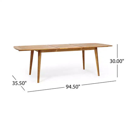 Christopher Knight Home Merlin Ensemble de salle à manger d'extérieur extensible rustique 7 pièces en bois d'acacia avec chaises de salle à manger rembourrées