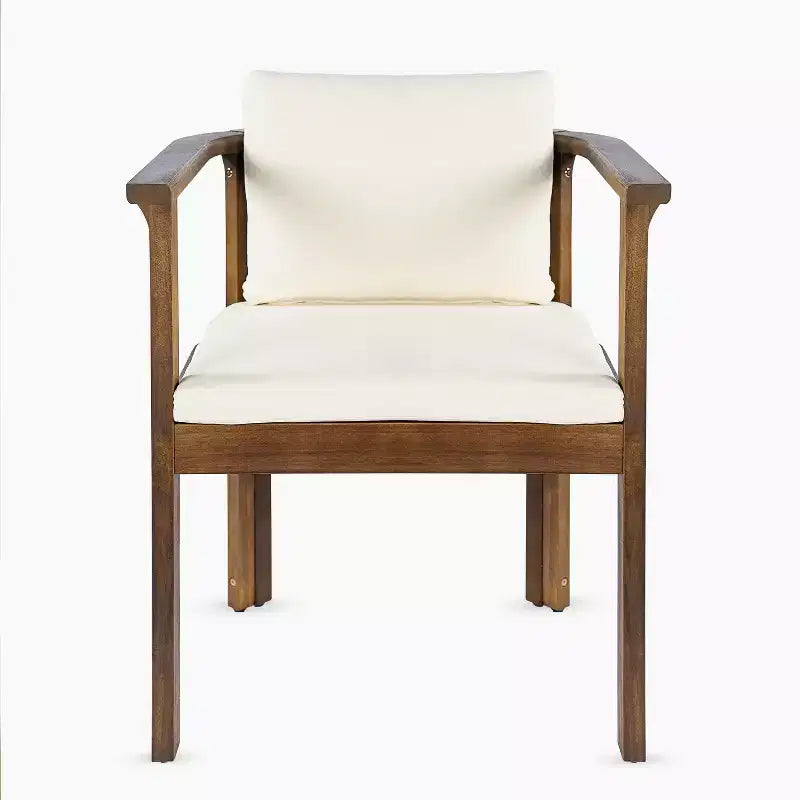 Christopher Knight Home Merlin Ensemble de salle à manger d'extérieur extensible rustique 7 pièces en bois d'acacia avec chaises de salle à manger rembourrées