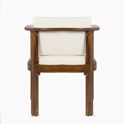 Christopher Knight Home Merlin Ensemble de salle à manger d'extérieur extensible rustique 7 pièces en bois d'acacia avec chaises de salle à manger rembourrées