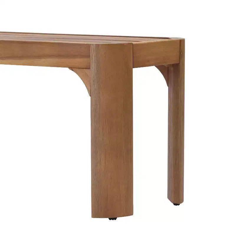 Christopher Knight Home Lan Moderno Set da pranzo da esterno in 6 pezzi in legno di acacia con tavolo a doghe e design a corda