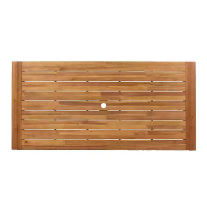 Christopher Knight Home Prem Modern Set da pranzo da esterno 5 pezzi in legno di acacia con corda intrecciata in PE e tavolo a doghe